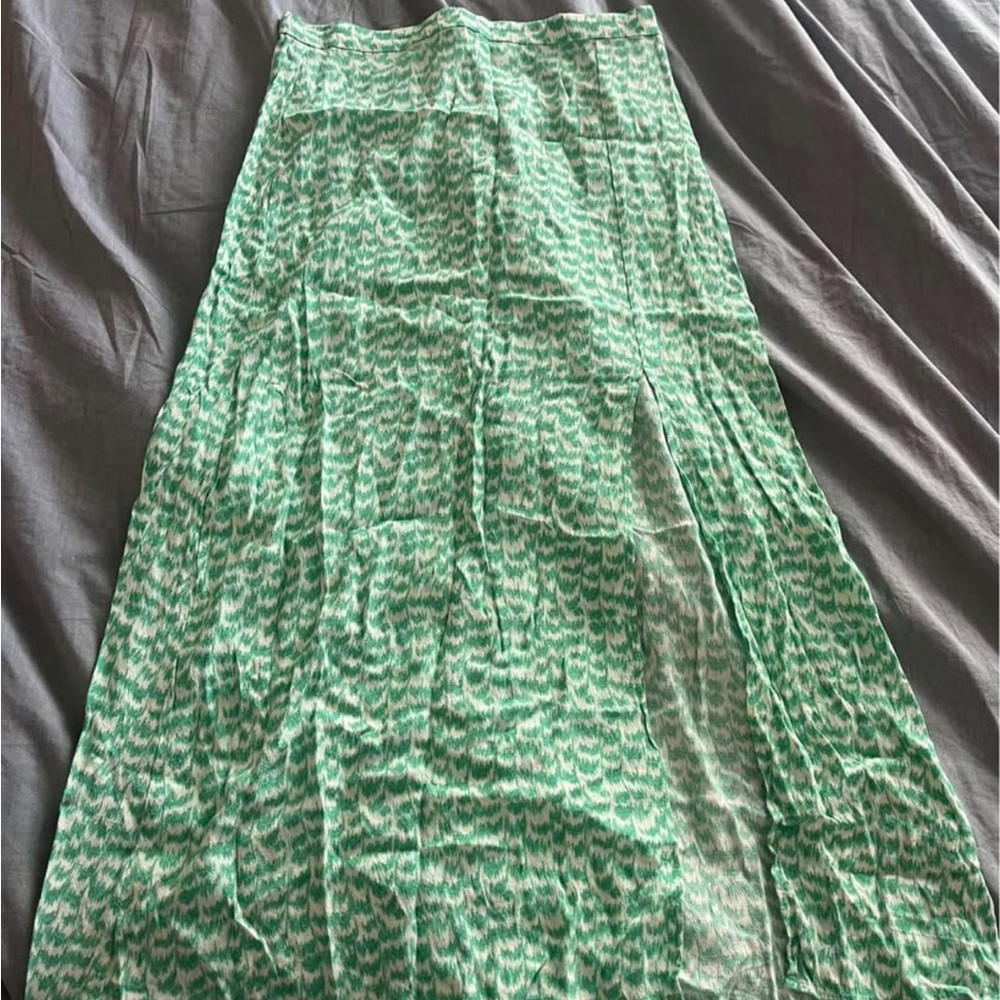 Green Patterned Women's Skirt